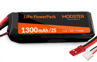 LiPo Pack 2S 7,4V 1300 mAh 30C (JST) MODSTER PowerPack Easy Trainer 1280 LiPo Pack 2S 7,4V 1300 mAh 30C (JST) MODSTER PowerPack Easy Trainer 1280