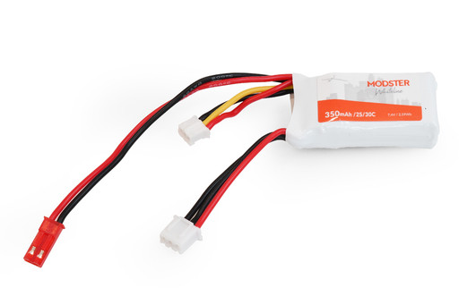 LiPo Pack 2S 7.4V 350 mAh 30C (HPR) MODSTER WhiteLine