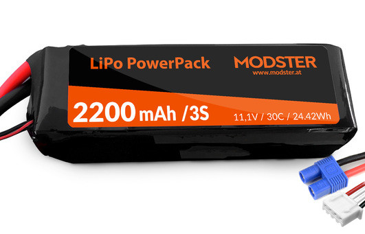LiPo Pack 3S 11,1V 2200 mAh 30C (EC3) MODSTER PowerPack