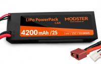 LiPo Pack 2S 7.4V 4200 mAh 35C (Deans) MODSTER PowerPack Car Hardcase LiPo Pack 2S 7.4V 4200 mAh 35C (Deans) MODSTER PowerPack Car Hardcase