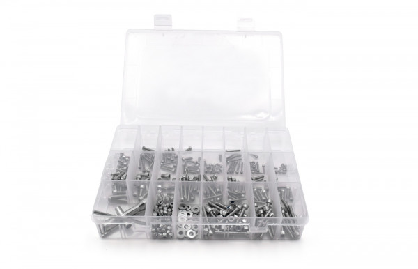 MODSTER screws set hexagon socket stainless steel M2 to M4, 355 pieces