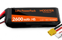 LiPo Pack 4S 14.8V 2600 mAh 30C (XT60) MODSTER PowerPack LiPo Pack 4S 14.8V 2600 mAh 30C (XT60) MODSTER PowerPack
